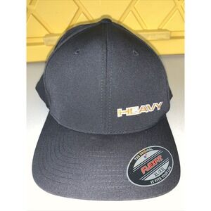 XL XXL Heavy Machinery Embroidered Flexfit Fitted Ball Cap Bragg Crane New